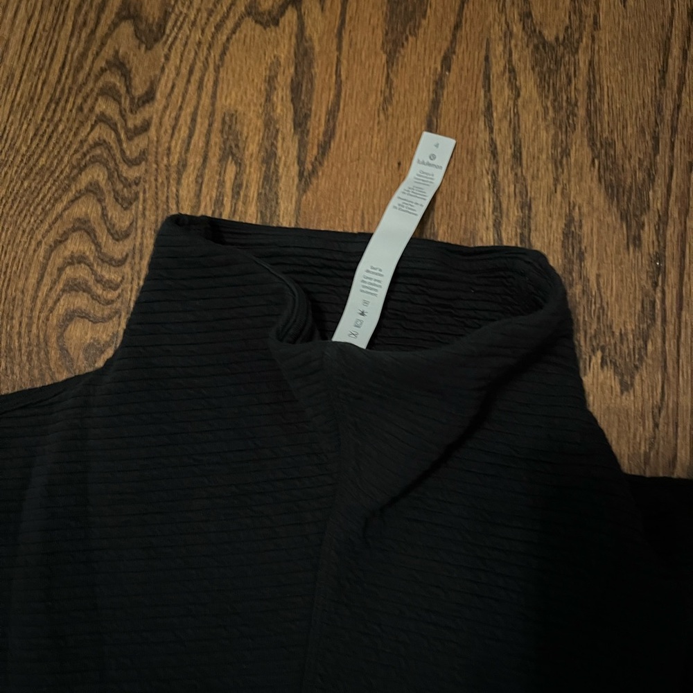 Lululemon Call for Cozy Black Ribbed Dress Size 4 - Picture 10 of 11
